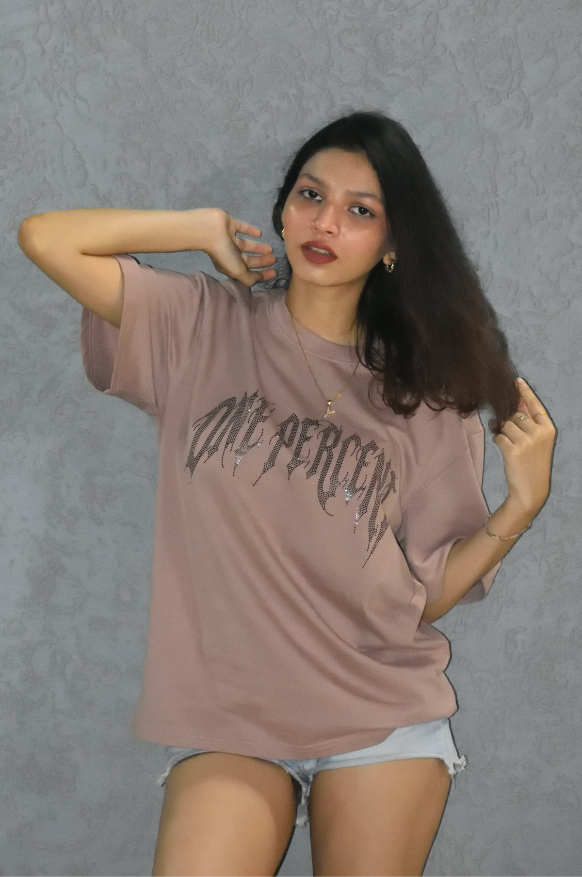 Radiance Oversized Tee (Rose Dust)