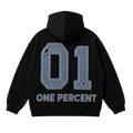 Cropped Denim Hoodie