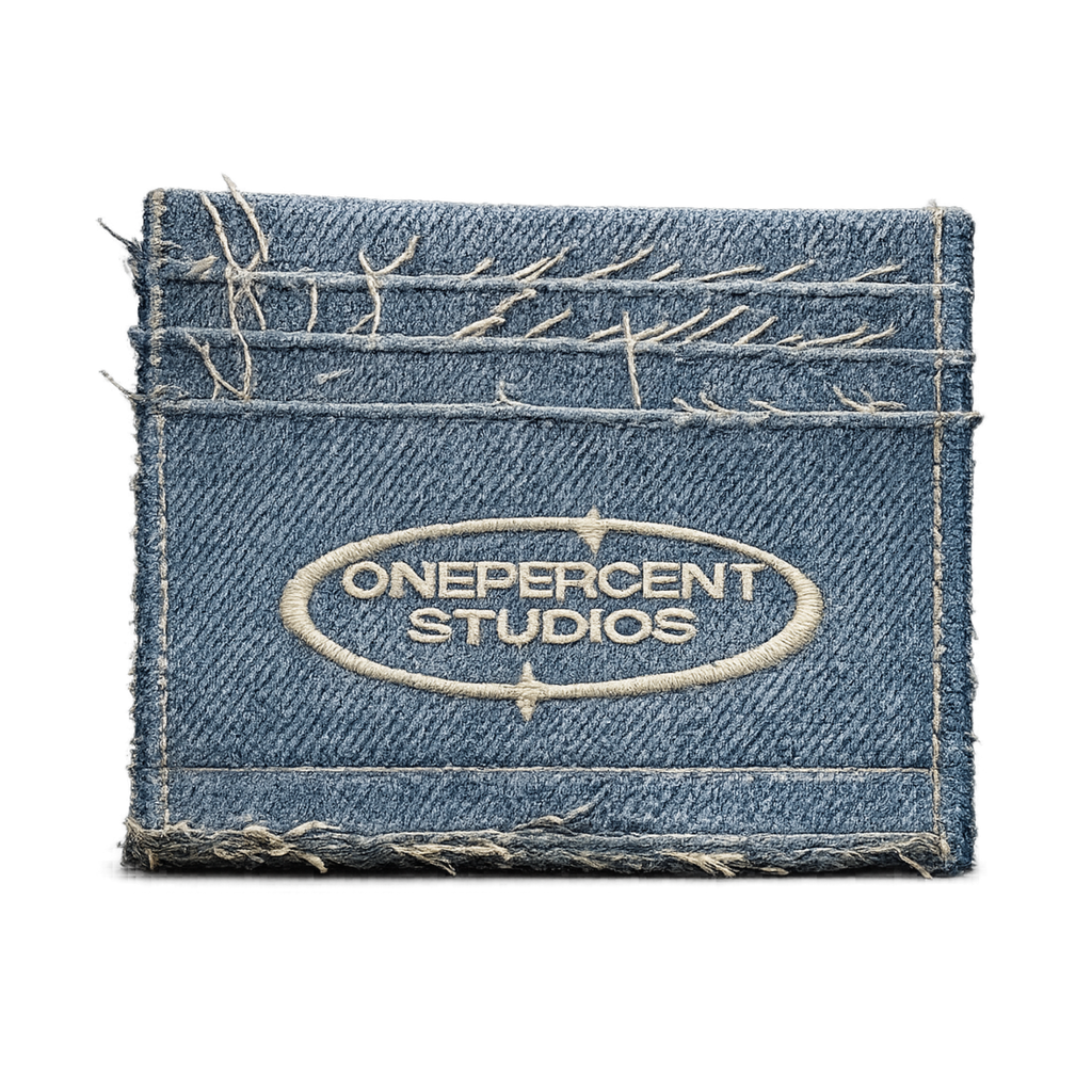 Distressed Denim Card Holder (With a Ca$h Sta$h)